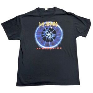 Def Leppard Adrenalize Tour 2017 T-Shirt Large Black Electric Eye Rock Band